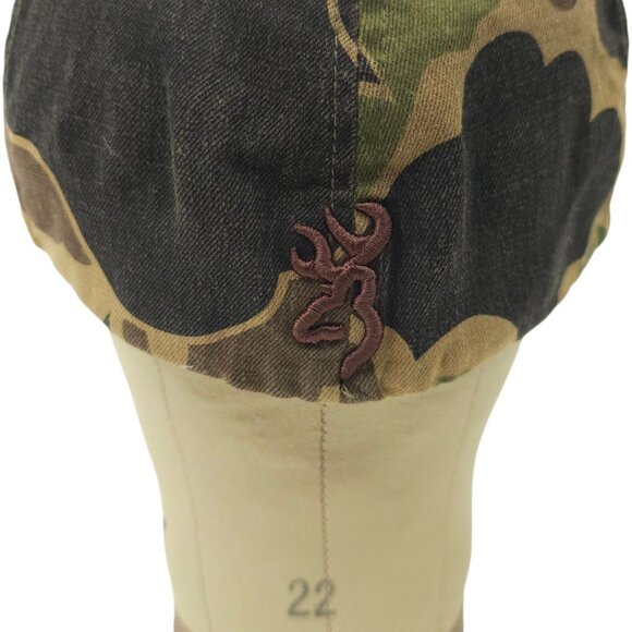 Browning Camo FlexFit L/XL Camo Cap Hat Baseball Hunter Trucker Embroidered Logo - Picture 13 of 14